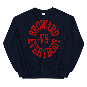 Broward -vs- Everybody | Crewneck (crimson)