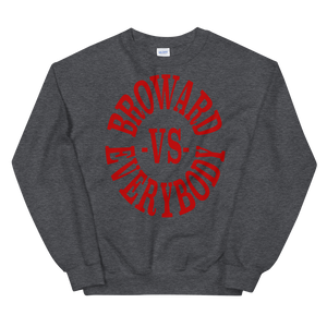 Broward -vs- Everybody | Crewneck (crimson)