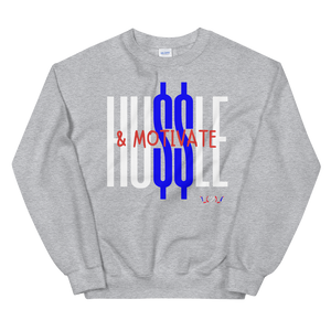 Hustle & Motivate "Red/Blue" | Sweatshirt