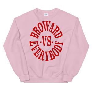 Broward -vs- Everybody | Crewneck (crimson)